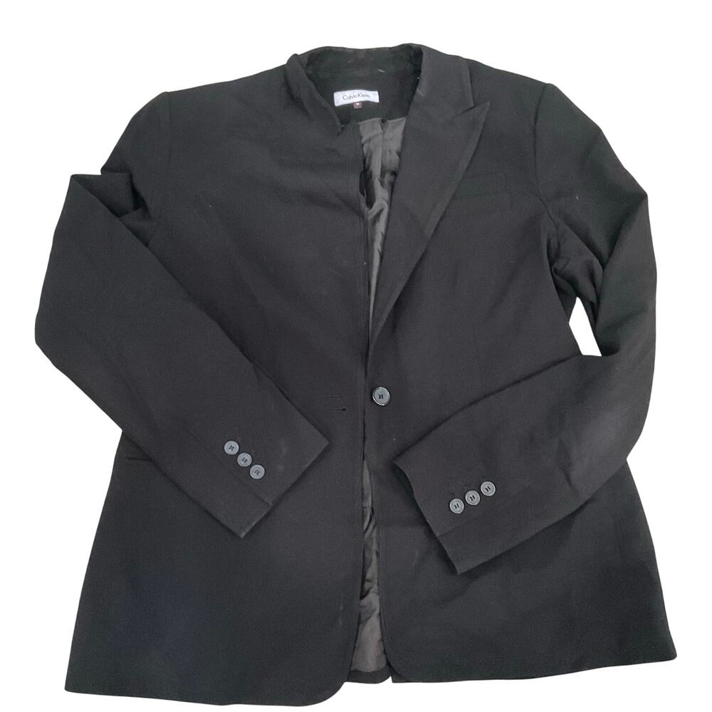 Calvin Klein Blazer Women’s Size 16 Black One Button Career